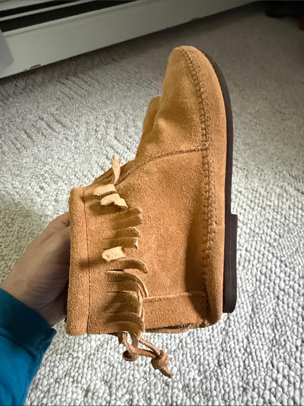 Minnetonka Suede Fringe Ankle Boots size 6 - Picture 4 of 6